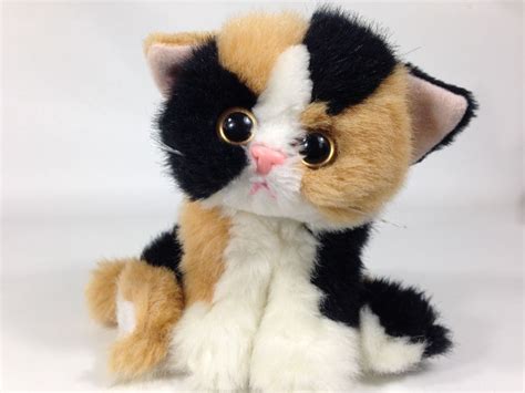 stuffed animal cats that purr|realistic kitty stuffed animal.